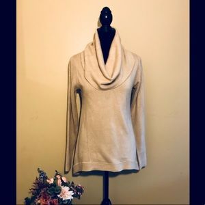 Forever 21 Cream Cowl Neck Sweater